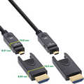 InLine HDMI AOC cable, Ultra High Speed HDMI, 8K4K, detachable plug, 10m