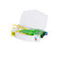 FTTH termination box for Din rail mounting, 2 ports, white