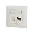 Keystone faceplate for 2 keystone jacks, pure white (NK4021)